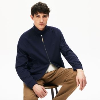 Lacoste Zippered Solid Sweatshirt - Mikiny Pánské Tmavě Blankyt Blankyt / Hnědožlutý Zelene | CZ-sjM